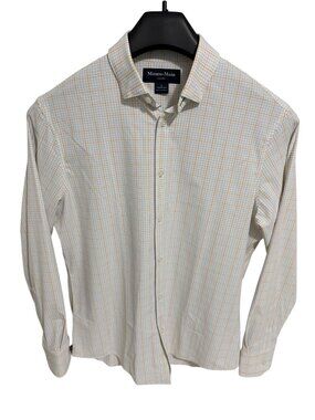 Mizzen+Main Leeward No Tuck Long Sleeve Check Button-Up Shirt Size Medium